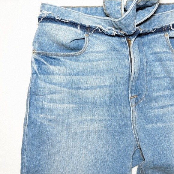 Frame Le High Straight Raw Waist Tie in Hannington - Picture 15 of 16